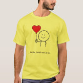 Smile & Heart Balloon T-shirt – Minimalistische vr (Voorkant)