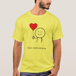 Smile & Heart Balloon T-shirt – Minimalistische vr