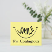Smile Het is besmettelijk Briefkaart (Staand voorkant)