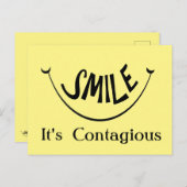 Smile Het is besmettelijk Briefkaart (Voorkant / Achterkant)