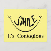 Smile Het is besmettelijk Briefkaart (Voorkant)