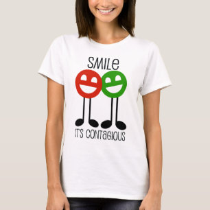 Smile Het is besmettelijk T-shirt
