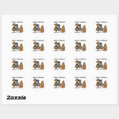 Smile Het is Halloween Ronde Sticker (Vel)