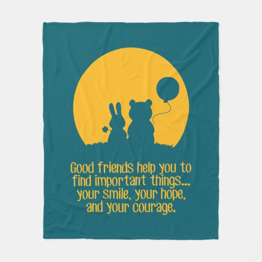 Smile, hope, courage fleece deken (Voorkant)