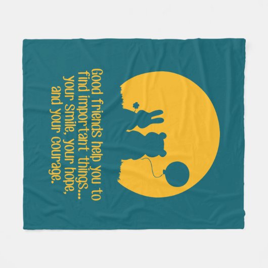 Smile, hope, courage fleece deken (Voorkant (Horizontaal))