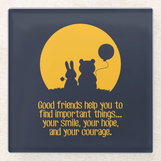 Smile, hope, courage glazen onderzetter (Voorkant)