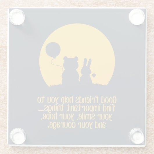 Smile, hope, courage glazen onderzetter (Achterkant)