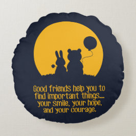 Smile, hope, courage rond kussen