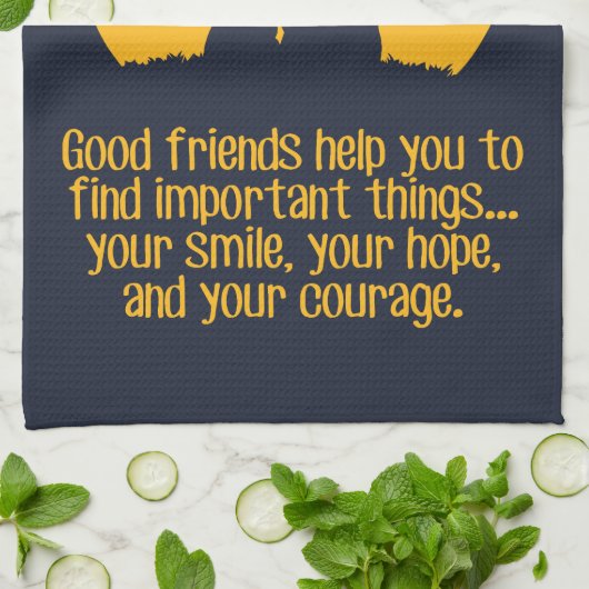 Smile, hope, courage theedoek (Gevouwen)