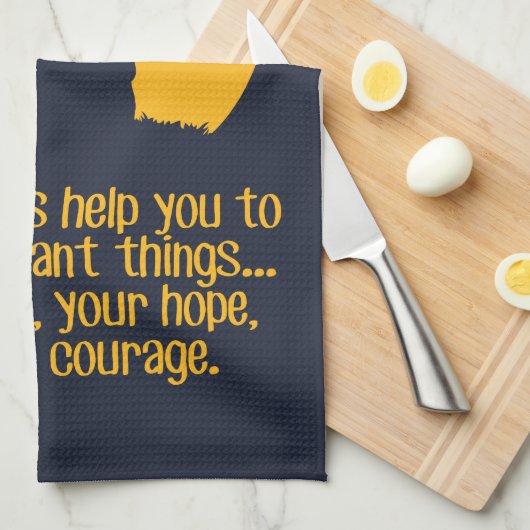 Smile, hope, courage theedoek (Quarter Fold)