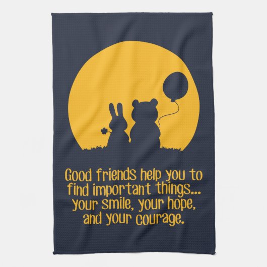 Smile, hope, courage theedoek (Verticaal)