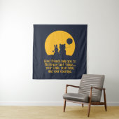 Smile, hope, courage wandkleed (In situ)