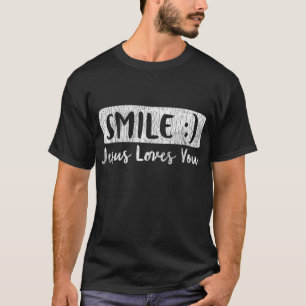 Smile houdt van je Jezus Religieuze Faith Chri T-shirt