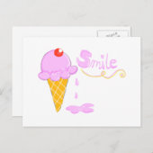 Smile Ice Cream Briefkaart (Voorkant / Achterkant)