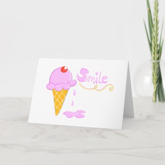 Smile Ice Cream Kaart (Voorkant)