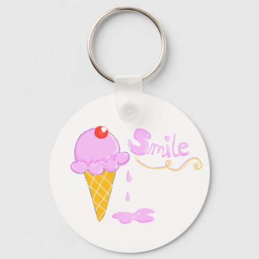 Smile Ice Cream Sleutelhanger (Voorkant)