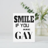 Smile if you are Gay Briefkaart (Staand voorkant)