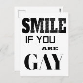 Smile if you are Gay Briefkaart (Voorkant / Achterkant)