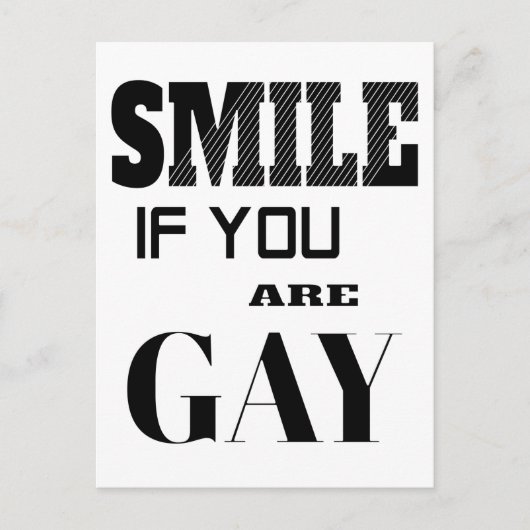 Smile if you are Gay Briefkaart (Voorkant)