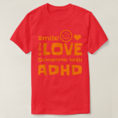 Smile If You Love Someone With ADHD Tshirt (Design voorkant)