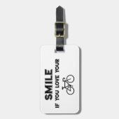 Smile If You Love Your Bike Bagagelabel (Voorkant verticaal)