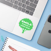 Smile If You're A Nature Lover  Sticker (Laptop met iPhone)