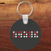Smile in braille code, Brailleschrift voor blinden Sleutelhanger (Voorkant)