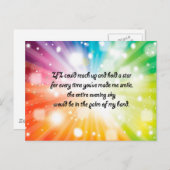 Smile Inspirerend Happy Quote Star Rainbow Briefkaart (Voorkant / Achterkant)