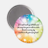 Smile Inspirerend Happy Quote Star Rainbow Magneet (Voorkant / Achterkant)