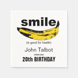 Smile is goed 20th Birthday Party Paper Napkin Servetten