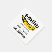 Smile is goed 65th Birthday Party Paper Napkin Servetten (Hoek)