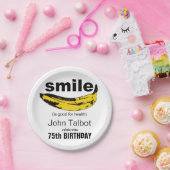 Smile is goed 75th Birthday Party Paper Bord (Feest)