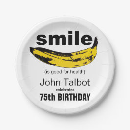 Smile is goed 75th Birthday Party Paper Bord