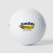 SMILE is goed voor de gezondheid Humoureuze Golfba Golfballen (Voorkant)
