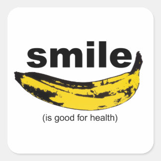 SMILE is goed voor gezondheid Square Sticker