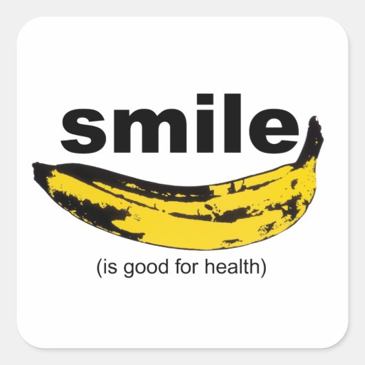 SMILE is goed voor gezondheid Square Sticker (Voorkant)