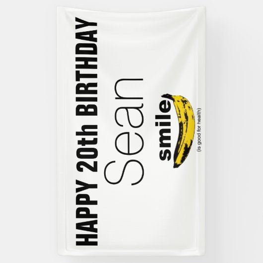 Smile is goed voor Health 20th Birthday banner (Verticaal)