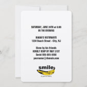 Smile is goed voor Health 25th Birthday Invitation Kaart (Achterkant)