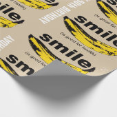 Smile is goed voor Health Banana 50th Birthday WP Cadeaupapier (Hoek)