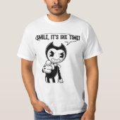 Smile It’s Ink Time Creepy Cartoon Ink Demon Graph T-shirt (Voorkant)
