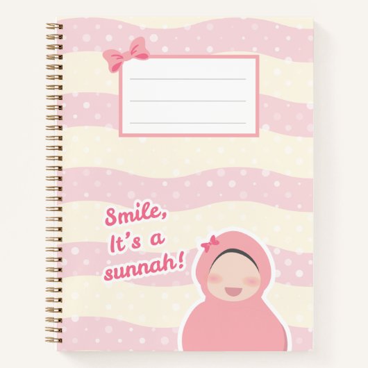 "Smile it's a sunnah" Notitieboek (Voorkant)