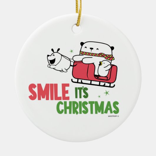 Smile, it's Christmas |  Keramisch Ornament (Voorkant)