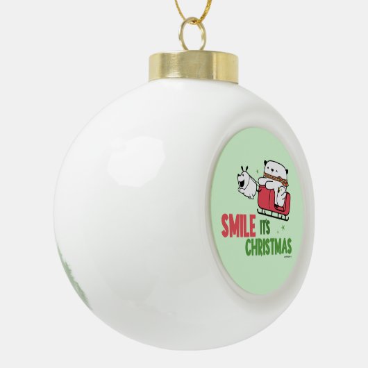 Smile, it's Christmas | Keramische Bal Ornament (Links)