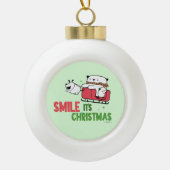 Smile, it's Christmas | Keramische Bal Ornament (Voorkant)