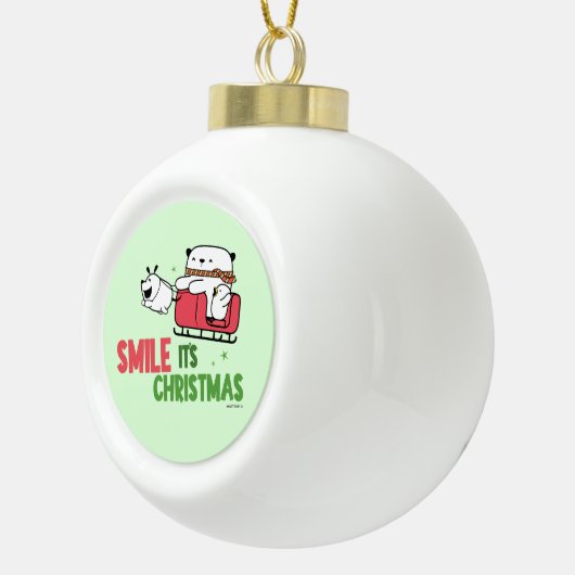 Smile, it's Christmas | Keramische Bal Ornament (Rechts)