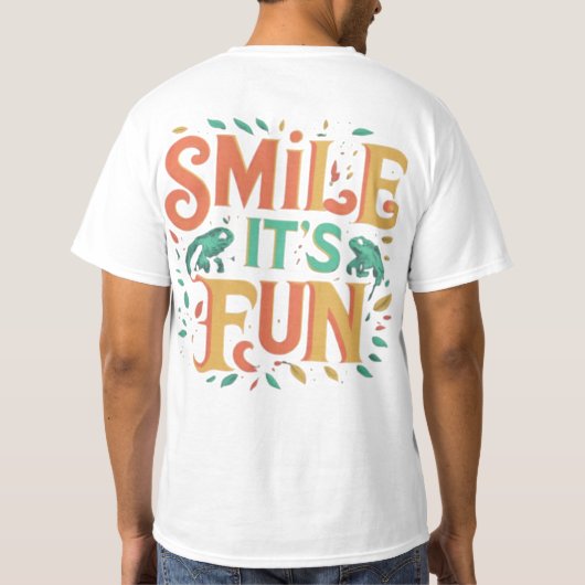 Smile, It's Fun - Speelse Vibes T-shirt" T-shirt (Achterkant)