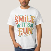 Smile, It's Fun - Speelse Vibes T-shirt" T-shirt (Voorkant)