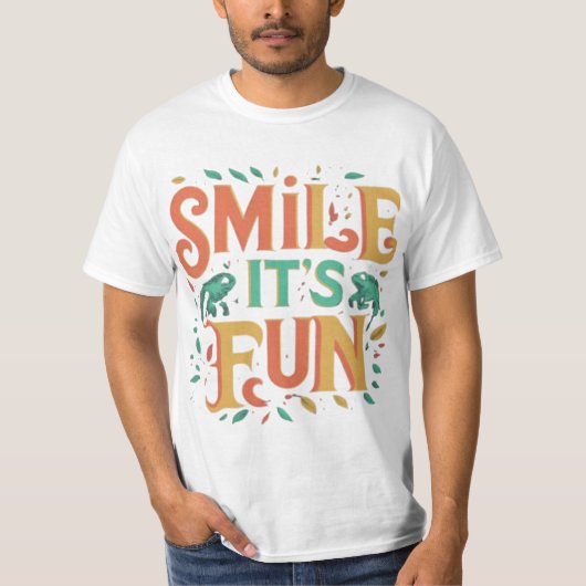 Smile, It's Fun - Speelse Vibes T-shirt" T-shirt (Voorkant)