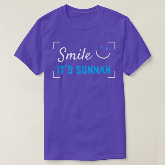 Smile It's Sunnah Islamic Saying Islam  For Muslim T-shirt (Design voorkant)