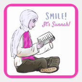 Smile It's Sunnah - Stickers (Voorkant)